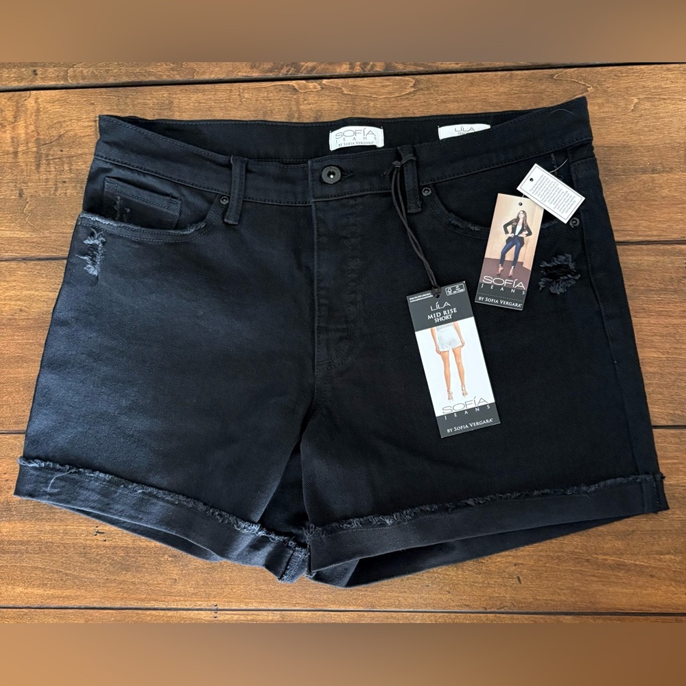 Sofia by Sofia Vergara Women's Dark Denim Shorts